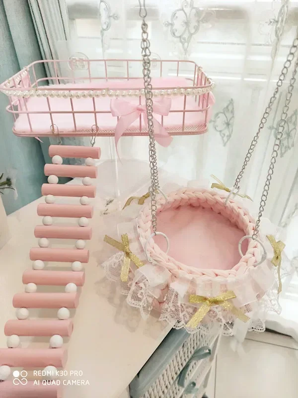 

hamsters, golden bears, basic cages, acrylic cages, DIY platforms, anti-bite hanging baskets, hanging nests, swings, honey glide