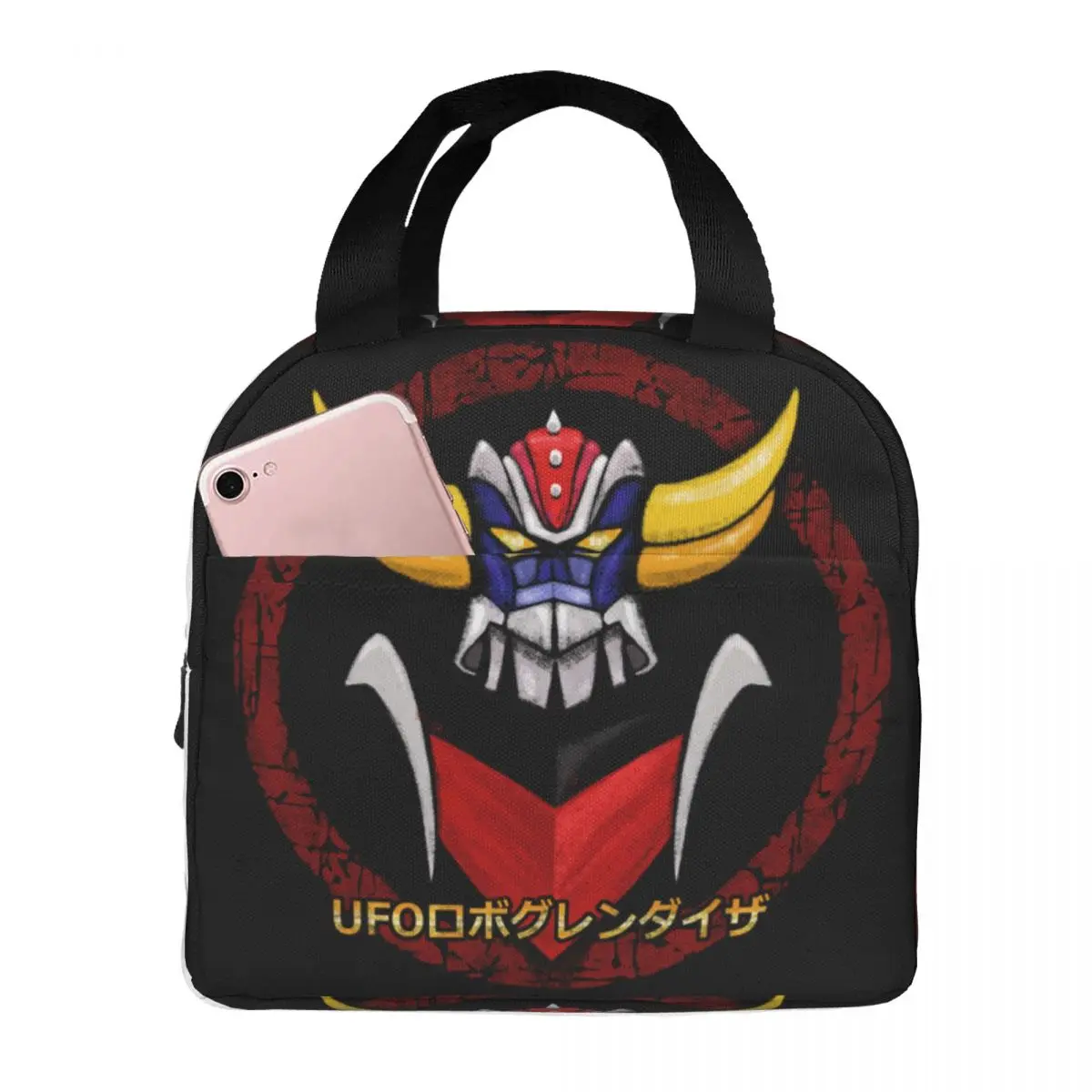 Ufo Robot Grendizer Goldrake Mazinger Z Anime Insulated Lunch Tote Bag for Women Resuable Cooler Thermal Food Lunch Box