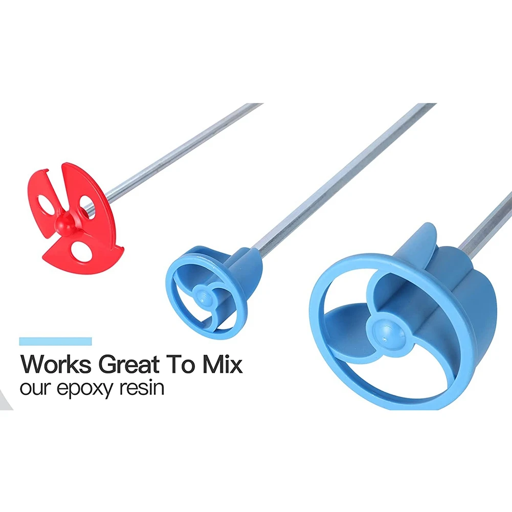 Pack of 3 Paint, Epoxy Resin, Mud&Ceramic Glaze Mixer Paddle Blades-Power Drill Stirring Attachment-Mixer Mixing Paddles