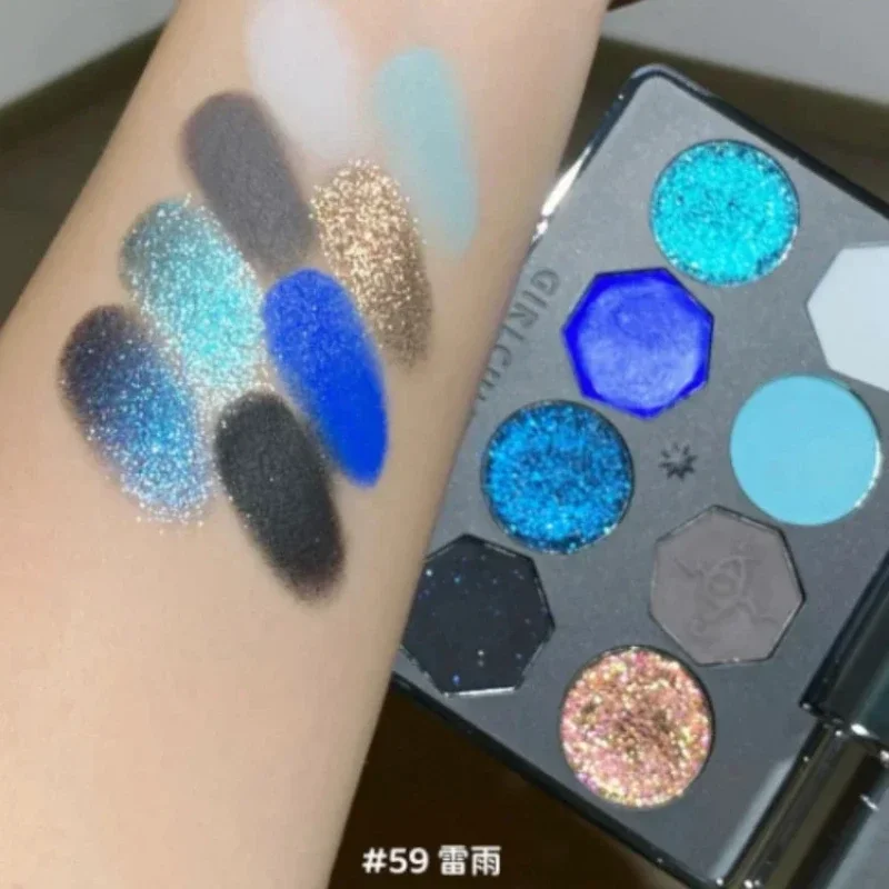 

Girlcult Miao Witch Series 8 Color Eyeshadow Palette Blue Smokey Matte Highlighter Shimmer Glitter Long-lasting Eyes Makeup