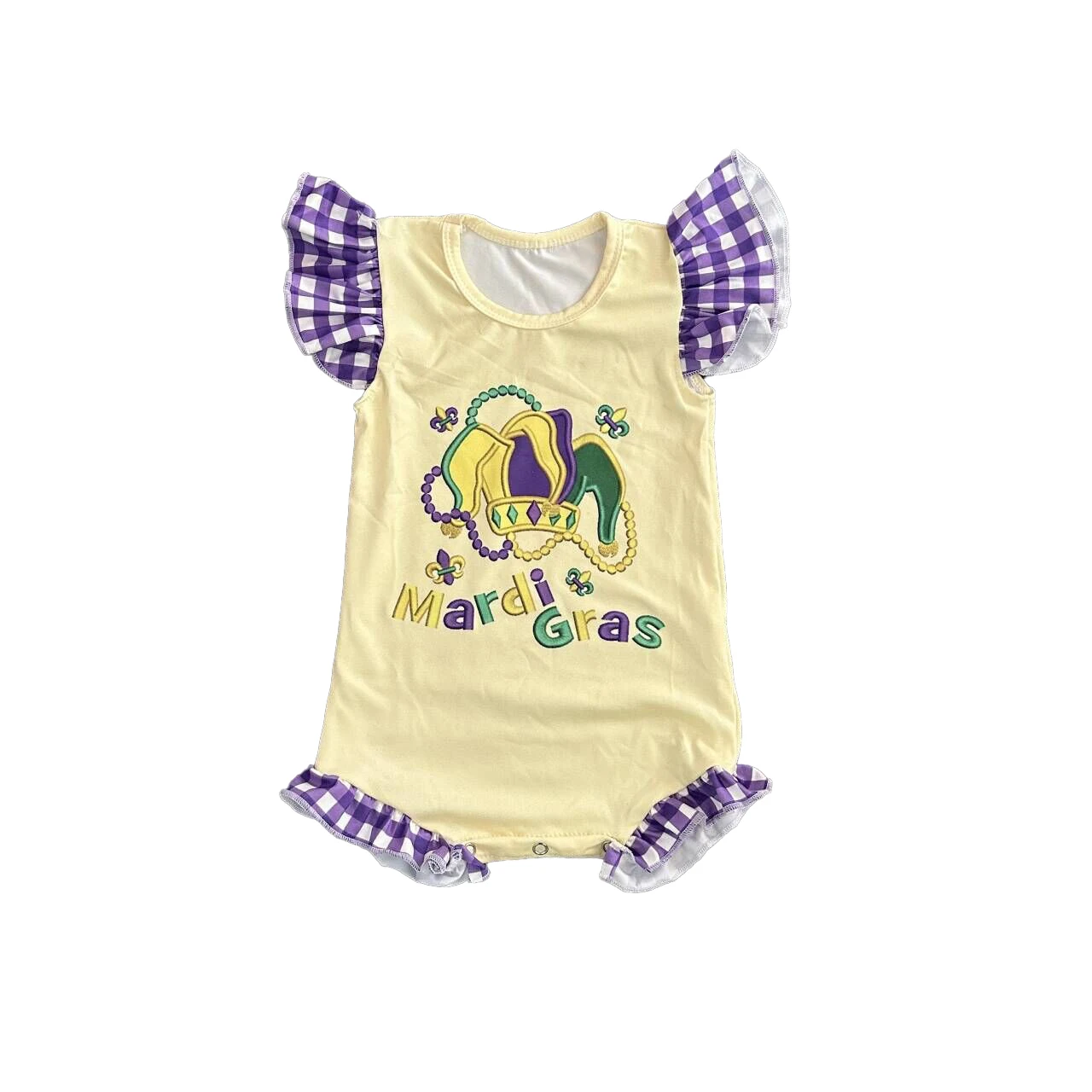 Boutique Baby Easter Rompers Mardi Gras Rompers Wholesale Baby Valentine's Rompers