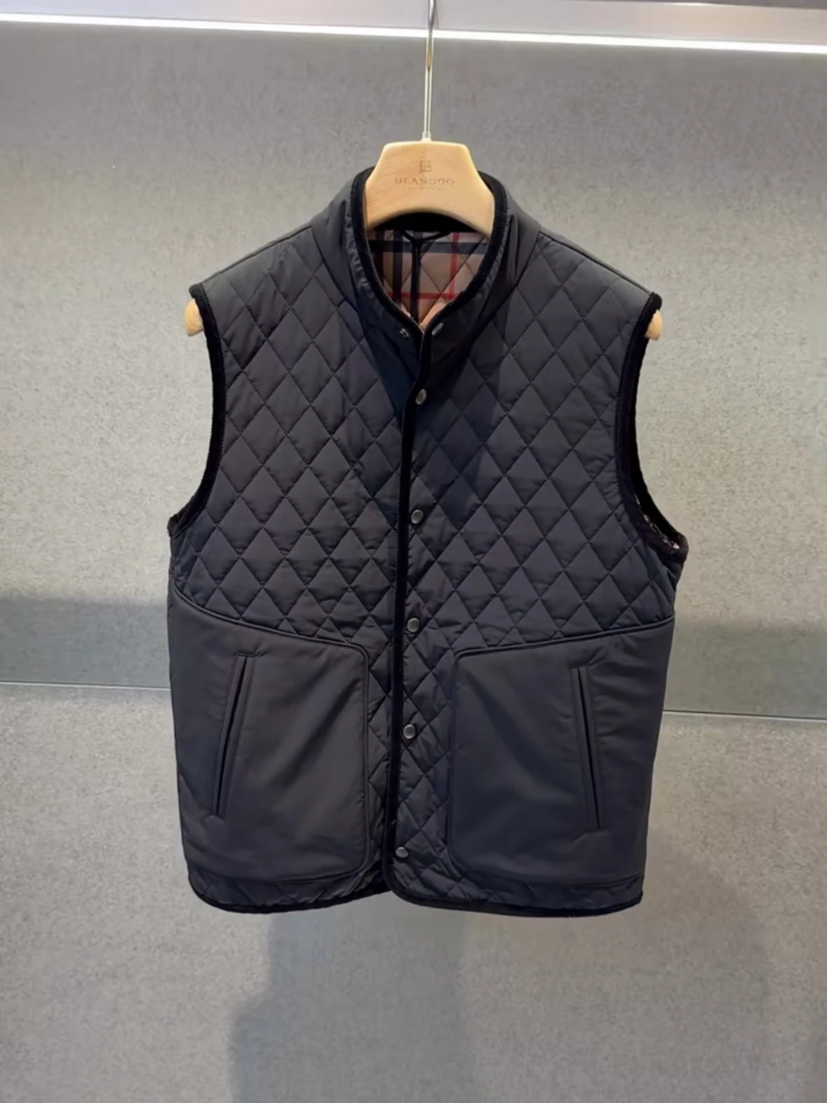 

Мужской хлопковый жилет Ele с ромбовидным узором, универсальный простой Sle Busin Gentleman, повседневный свободный крой, обычная длина