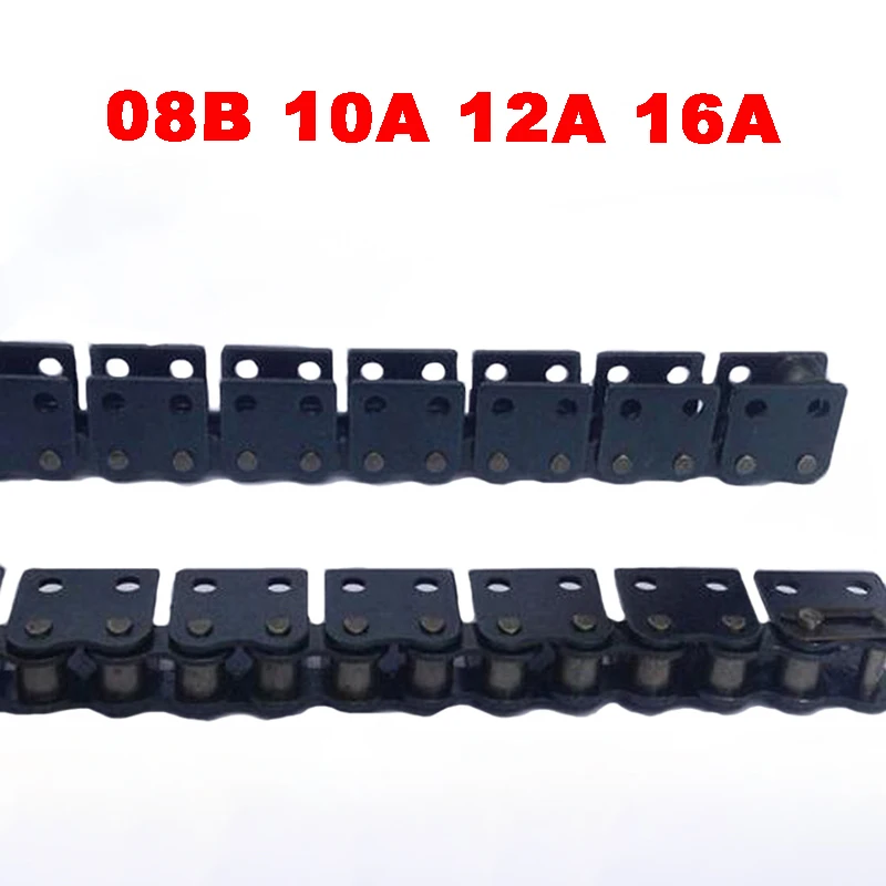 

1.5M Straight Plate Conveyor Chain Machine Drive Roller Transmission Chain With Single Double Holes Attachment 08B 10A12A16A