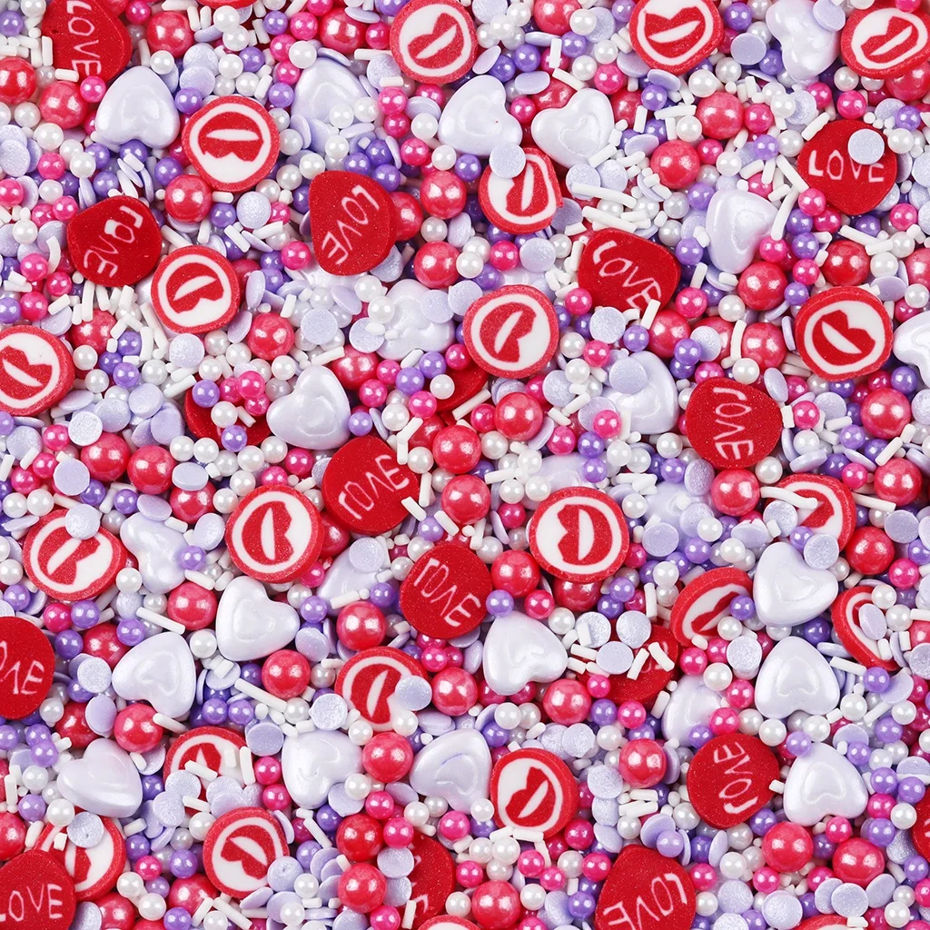 30g Bunte Perlen-Mischung DIY Kuchen-Backstreusel Kugeln Hochzeitstorten-Dekorationswerkzeuge, Schöne Perlen, Rund, Herzform – Detail 6