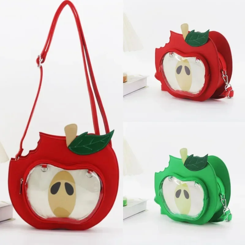 

New Cute Apple Ita School Bag Large Capacity Mochila Student Backpack Crossbady Bags for Woman Sweet Original Zip Sac Femme