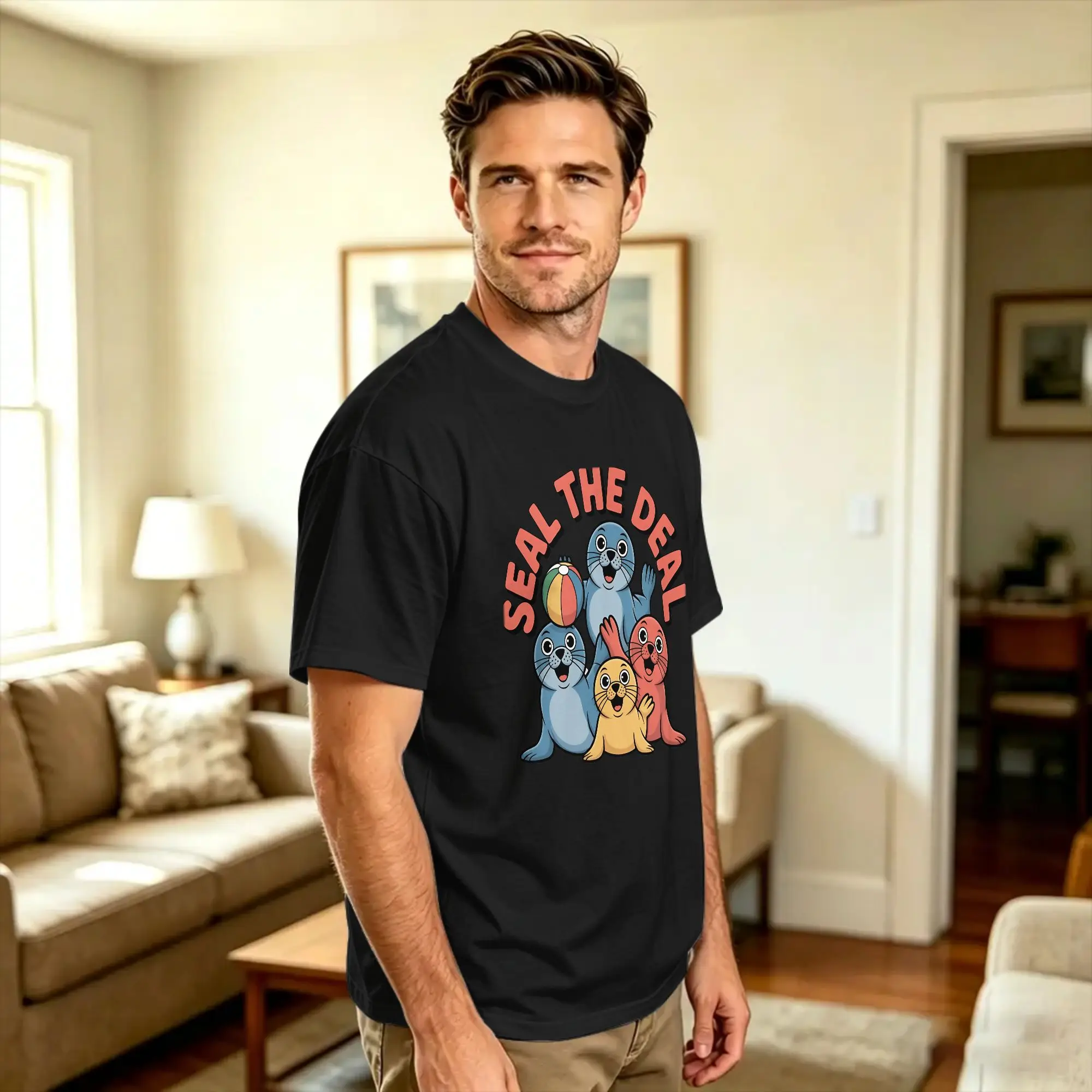 เสื้อยืดวินเทจ ลาย Beach Seal  - Men'S Fashion Deals บทวิจารณ์และราคา