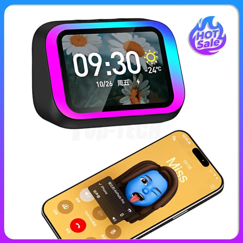 

Умный динамик-будильник Портативный динамик BT с RGB-подсветкой Домашний динамик для спальни