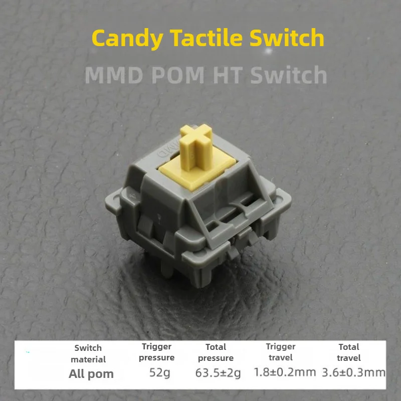 

MMD Candy Switch Tactile 5pin 52g POM Customed Hot Swappable Factory Prelubed DIY for MX Mechanical Keyboard