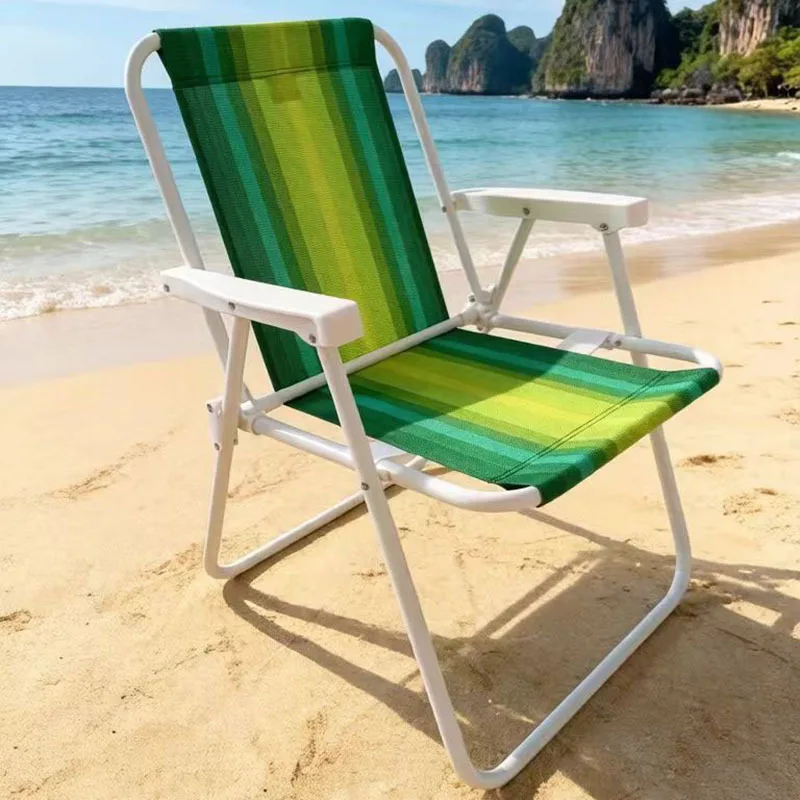 Folding Armrest Leisure Beach Chair Ultra Light Camping Mountaineering Chair Portable Fishing Chair
