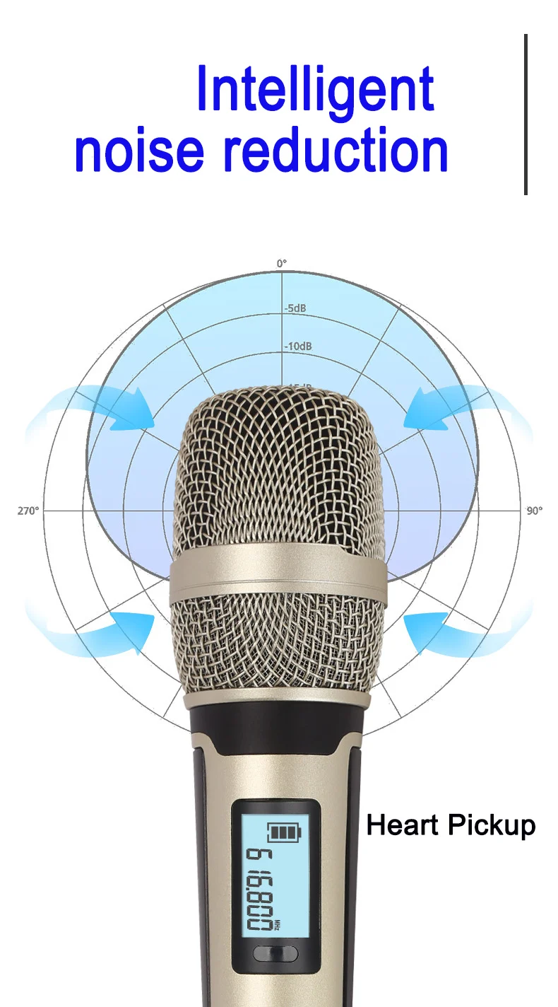 GPUB SKM9000 Professional Wireless Microphone One Drag For Singing Outdoor Stage Ktv Performance Meeting Handheld Mic