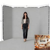 SH 2.4x4M Green Screen Backdrop With Stand,Large Professional Collapsible Backdrop System for Photo Studio,Live Stream