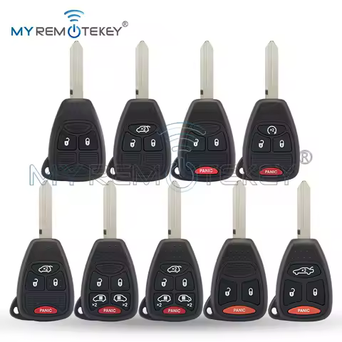 MYREMOTEKEY Remote Car Key Shell Case Fob for Chrysler Pacifica Aspen 300 Dodge RAM Caravan Jeep Commander Grand 2/3/4/5/6Button