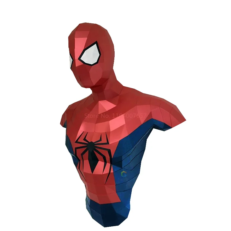 Spider Man Super Heroes Deadpool 3d Papercraft Modello Scultura Fai da te Hulk Giocattoli fatti a mano Decorazioni per la casa Decorazioni murali per corridoio