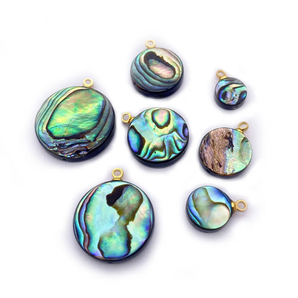 Natural Mother of Pearl Seawater Abalone Shell Charms Pendants for Jewelry Making DIY Necklaces Bracelet Earrings Accessories