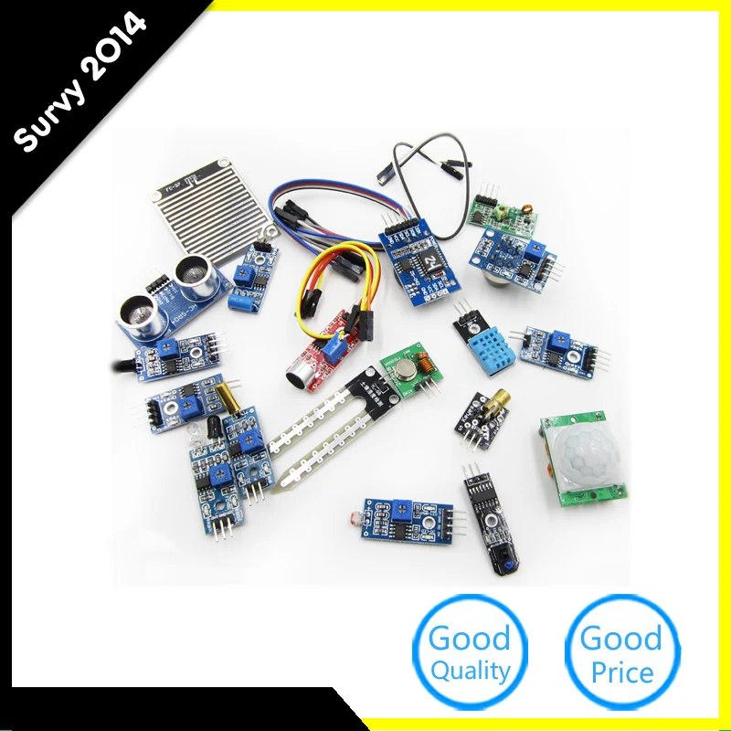 16 in 1 Sensor Modules Project Starter Kits for Arduino Raspberry Pi 2 3 Smart Home