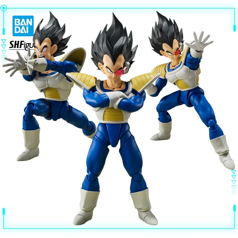 Bandai Original Genuine S.H.Figuarts Dragon Ball Z Vegeta 24000's Combat Power 14cm Collections Model Action Figures Toy Gift