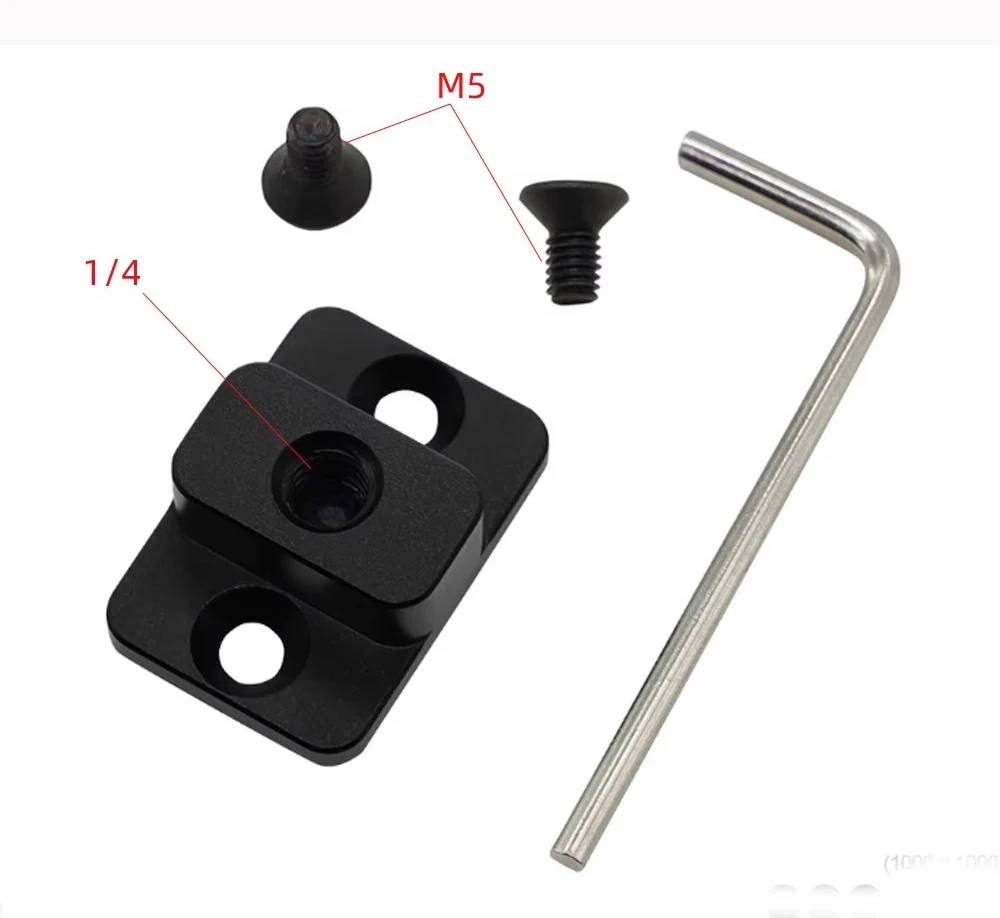 Bloque de montaje pequeño con puntos de montaje de 1/4 "-20 para brazo mágico de acceso de jaula de cámara DJI ronin SC, punto de montaje 1/4, montaje de 1/4"