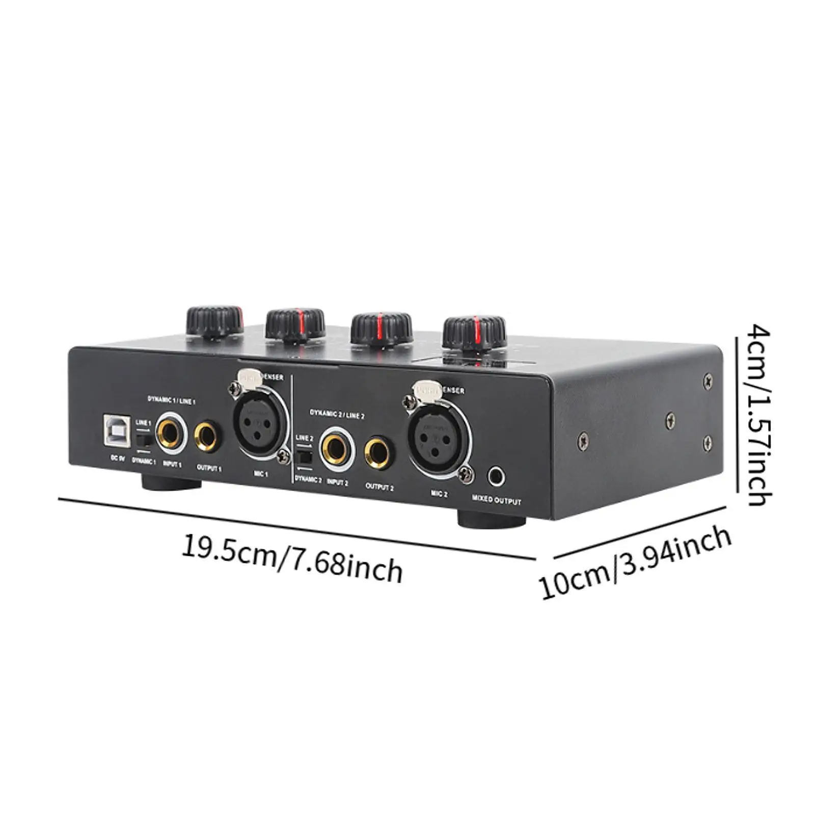

Portable Stereo Audio Amp Compact 2 Channel Amplifier for Stage PC Party