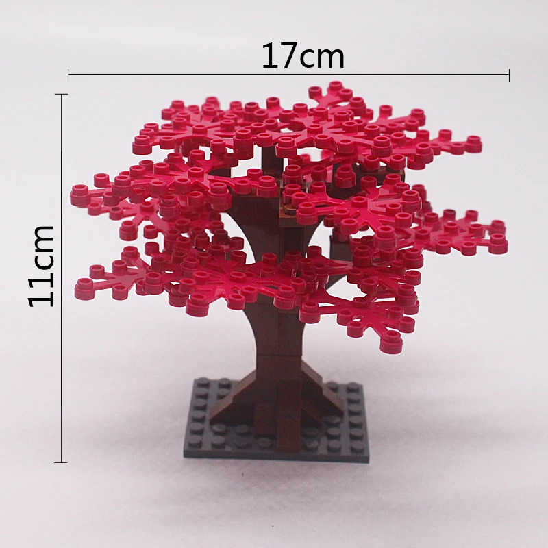 MOC Garden Plants Forest Trees Model Building Blocks Urban Greening Plants DIY Garden Accessories Bricks Toys for Children