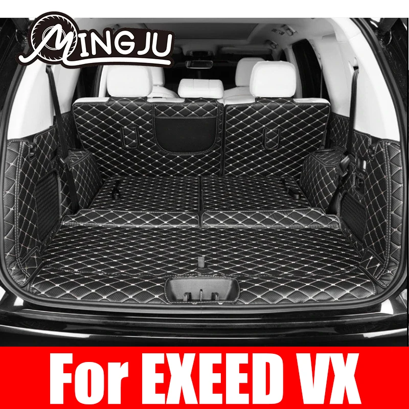 For EXEED VX 2021 2022 2023 2024 Car Boot Mat Rear Trunk Liner Cargo Leather Floor Carpet Tray Protector Accessories Mats