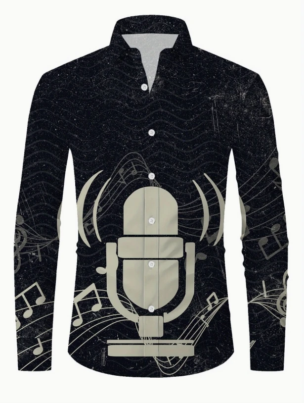 Men's Casual Floral Print Button-Up Shirt - Polyester & Elastane Blend, Non-Stretch Fabric, Perfect for All Seasons, Collar