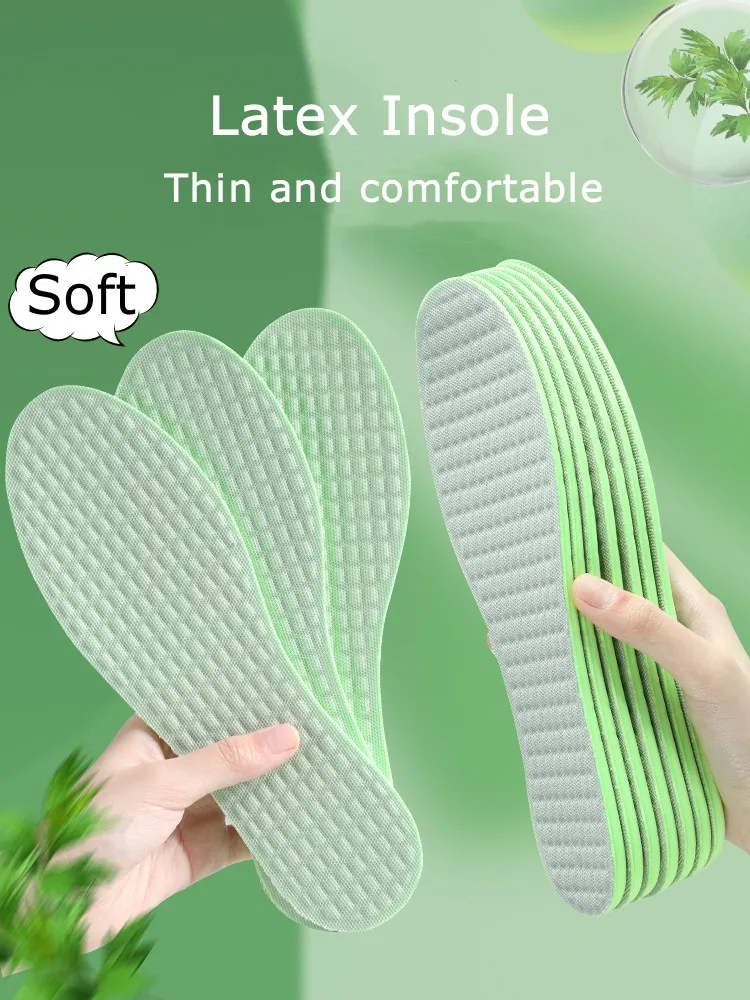 Sports Deodorant Insoles for Shoes Soft Comfortable Running Breathable Shock Absorption Insole for Feet Men Women Shoe Sole Pads