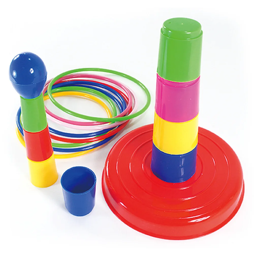 Children Outdoor Fun & Toy Sports Circle Ferrule Stacked Layers Game Parent-Child Interactive Ferrule Throwing Game Kids