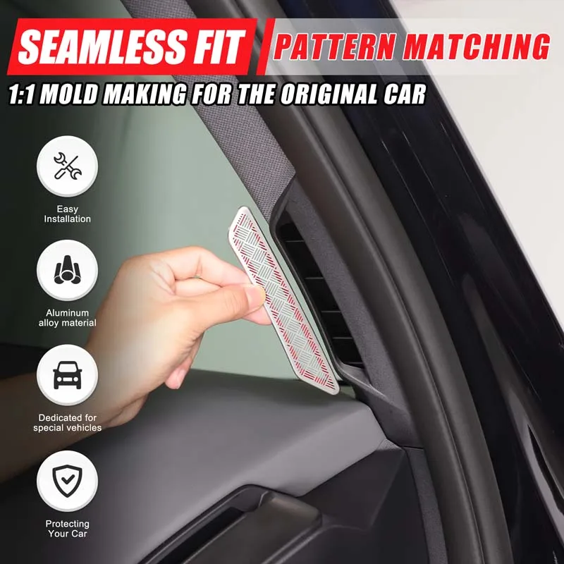 

For BMW X3 G45 G48 2025-2026 Stainless Steel Black Car A-pillar Air Conditioning Outlet Dust Cover Trim Interior Car Accessories