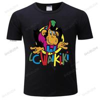 Men's Street Shooting Hip Hop Monkey T-shirt LC Waikiki Monkey Graphic Printed Cotton Tshirt Short Sleeve Beach Tee-shirt