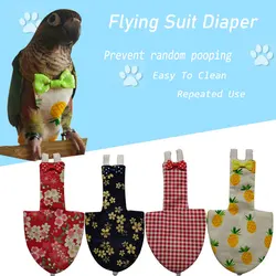 1 pz abbigliamento per uccelli da compagnia abbigliamento per pappagalli pannolino da esterno piccione Myna vestito volante pannolino accessori per toelettatura di uccelli per animali domestici