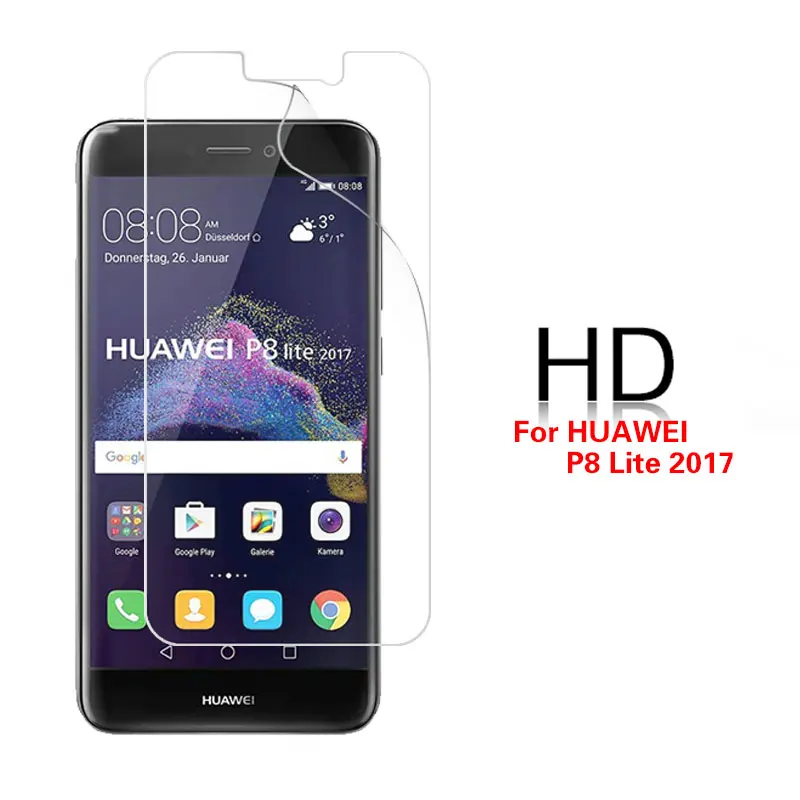 HD Front Clear Glossy Film For Huawei P8 P9 Lite 2017 Plus Max RS Porsche Design  Matte Anti-glare Film Cover With Cloth