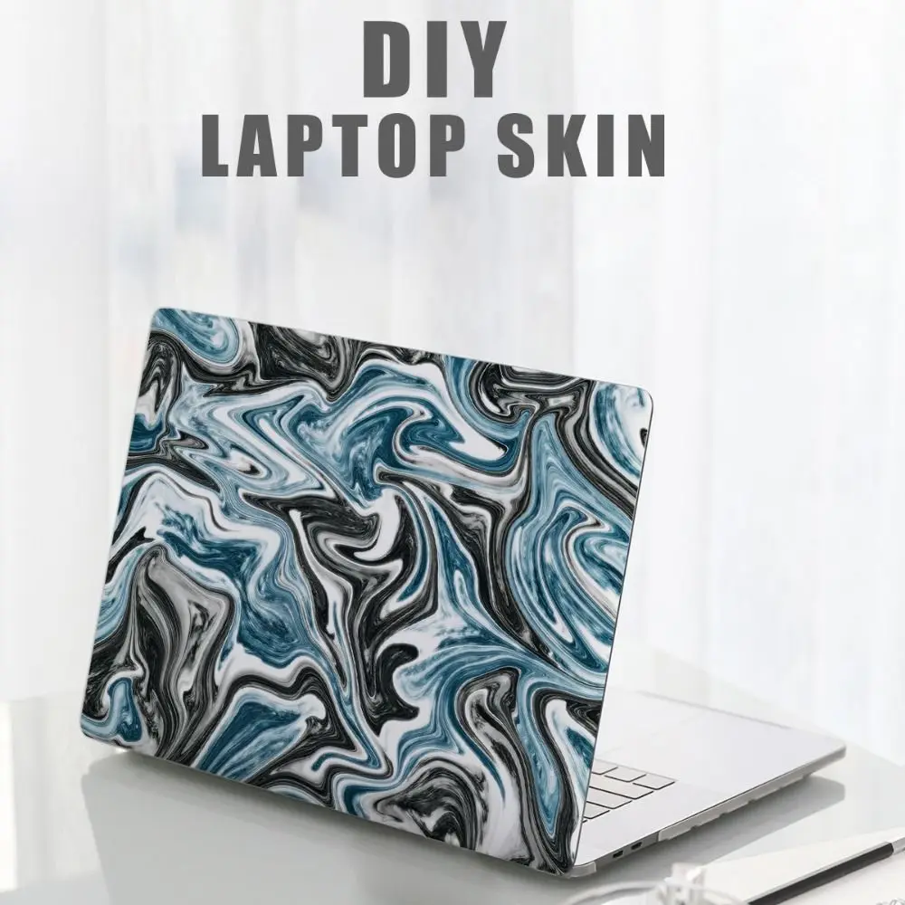 DIY A + C الجانب 15 بوصة ملصقات الكمبيوتر المحمول جلود مقاوم للماء رخامي الملمس غطاء الكمبيوتر المحمول الجلد مقاومة للخدش PVC #2