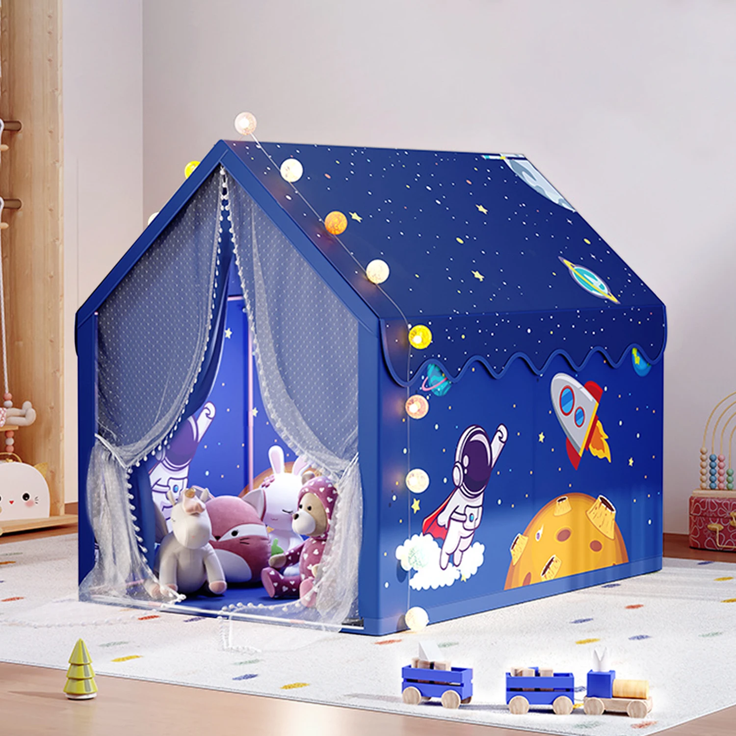 La tenda da gioco per bambini in stile astronauta, la tenda da gioco per ragazzi è il regalo perfetto per i giocattoli interattivi per interni dei bambini (tenda singola)