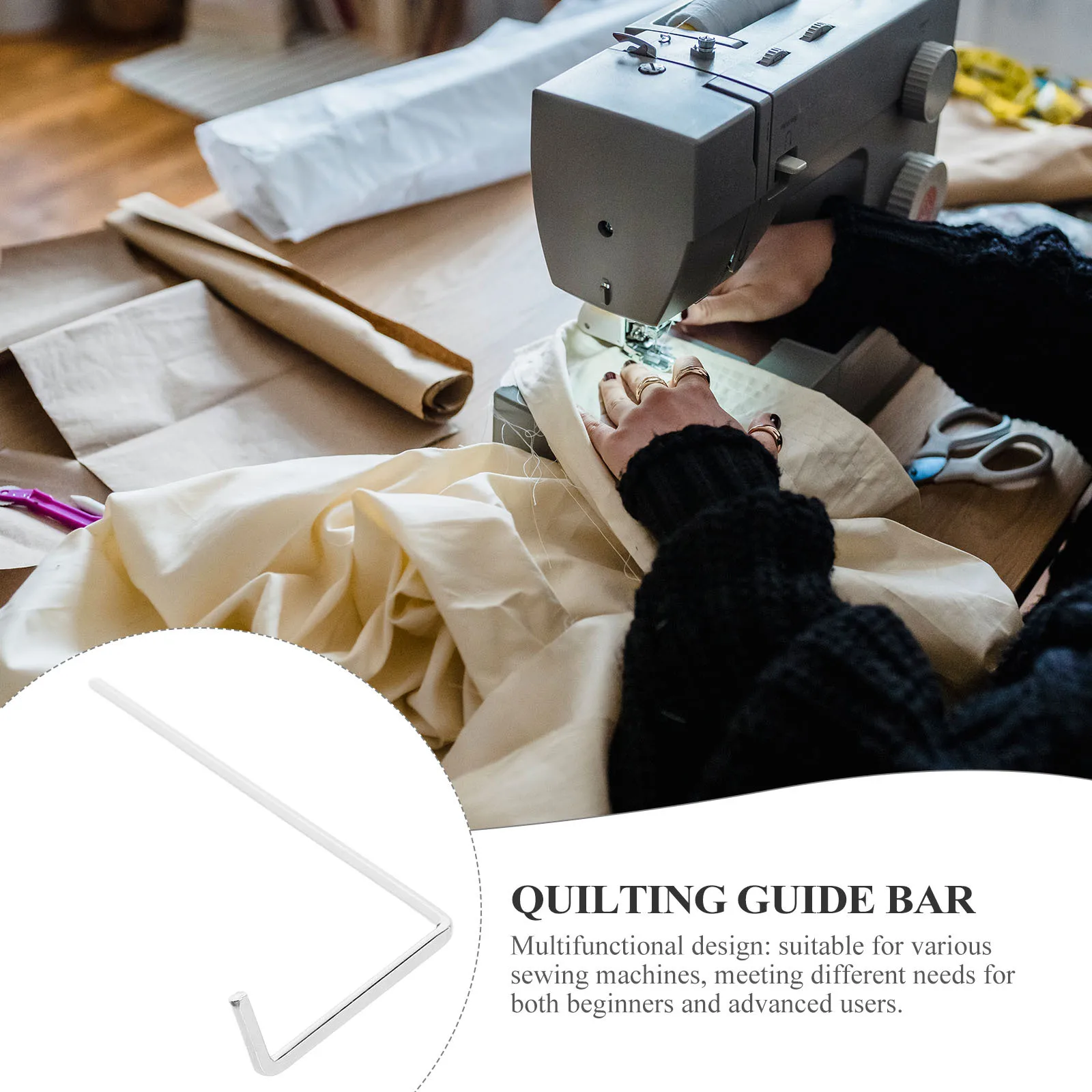 Sewing Machine Edge Guide Bar Metal Multifunctional Quilting Attachment For Precision Straight Stitching Seam Alignment