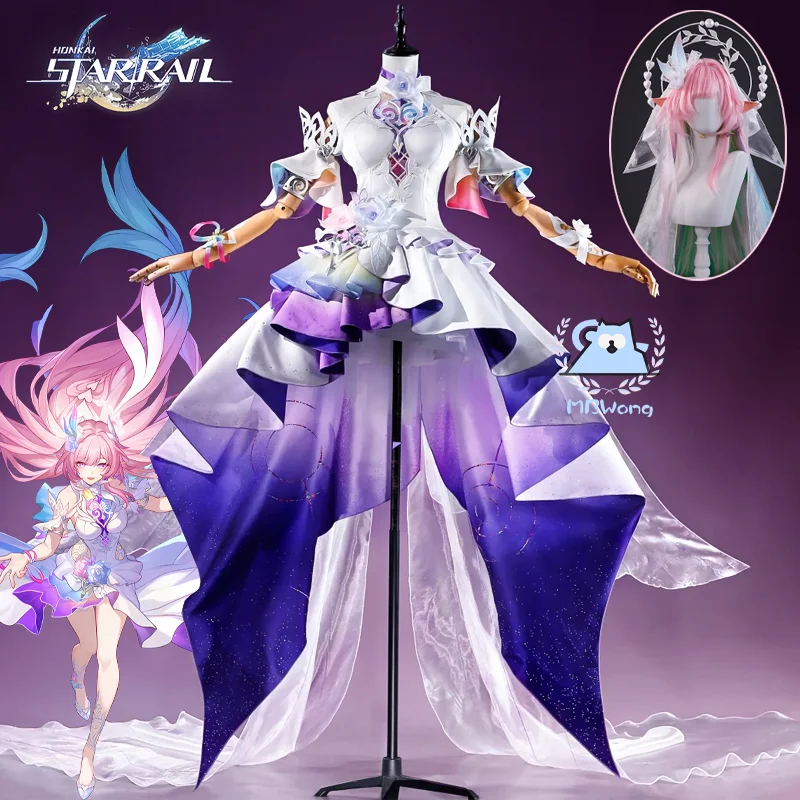 

Presell Honkai Star Rail Cyrene Cosplay Costume Full Set Cirene Outfit Wedding Long Dress Texture Hallowmas Party Adult Women