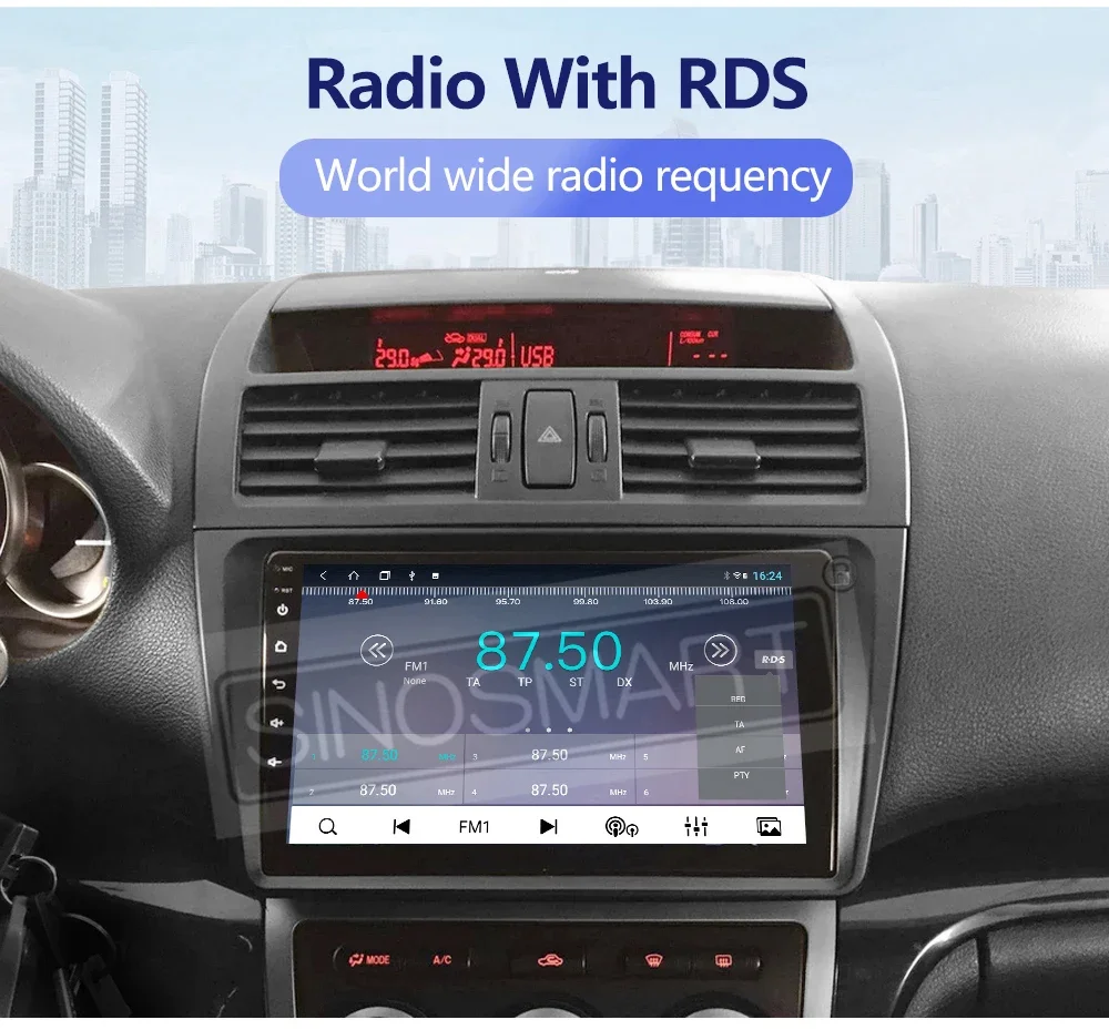 SINOSMART Android Navigation für Mazda 6 Mazda6 Atenza GH 2008–2012 2. Gen Autoradio GPS DSP CarPlay Android Auto Bose Unterstüt – Detail 23