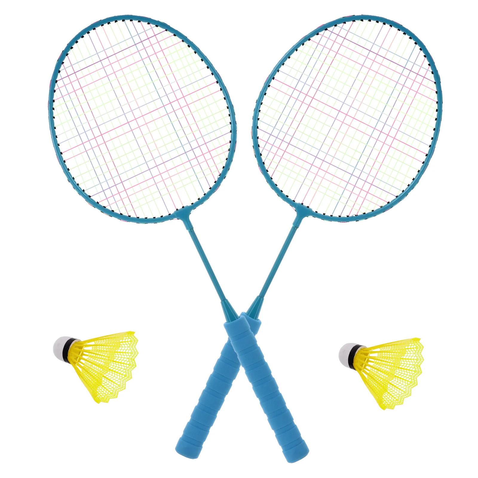 Childrens Toys Racket Playthings Funny Badminton Kit Kids Blue Plastic Rackets Pupils