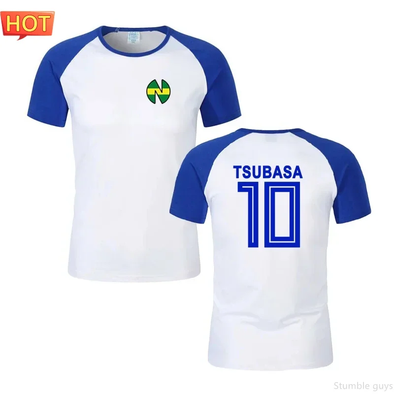 Captain Tsubasa Nankatsu Anime Fußball-Top Herrenbekleidung Jungen T-Shirt Kinder Cosplay Rollenspiel Kurzarm-Oberteile