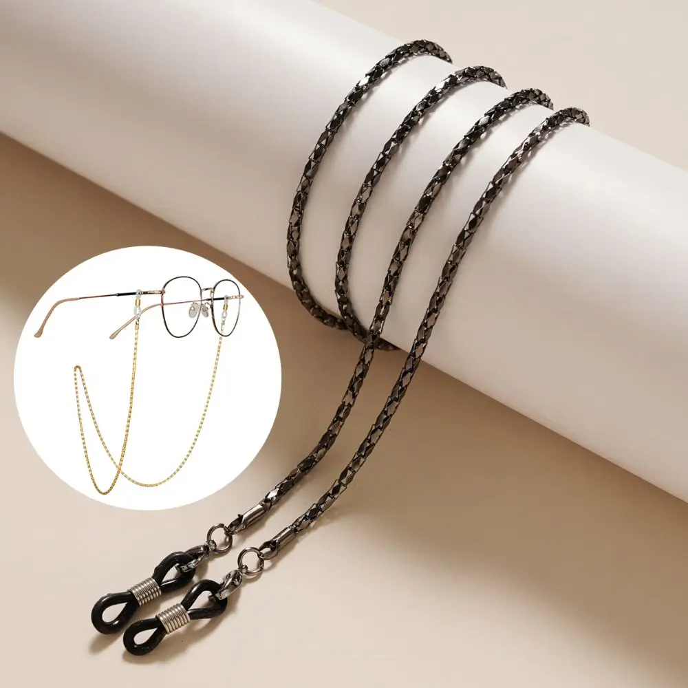 

Модные нескользящие цепочки для очков, полые металлические бриллиантовые бусины, ремешок для очков, маска, ремешок для солнцезащитных очков, модный аксессуар