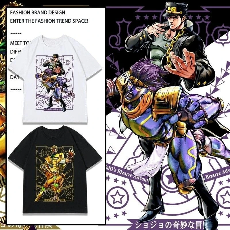 

Футболка JOJO's Fantastic Adventure с пустой полосой Seitaro Platinum Star Kira Yoshikyo Killer Queen, мужская летняя повседневная футболка с коротким рукавом