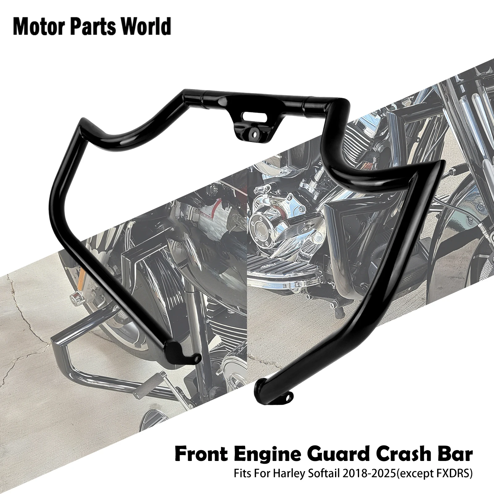 

Motorcycle Front Engine Guard Crash Bar Protector Fits For Harley Softail Breakout FXBR Fat Bob Low Rider Street Bob 2018-2025