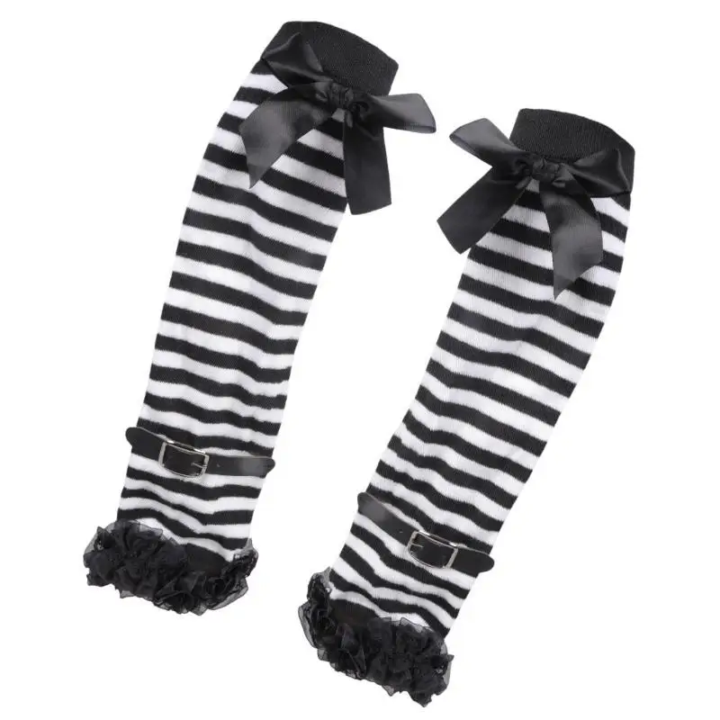 39BD Knitted Bowknot Gloves Fingerless Gloves for Women Teens Carnivals Party Gloves Armwear Masquerades Party Gathering Props