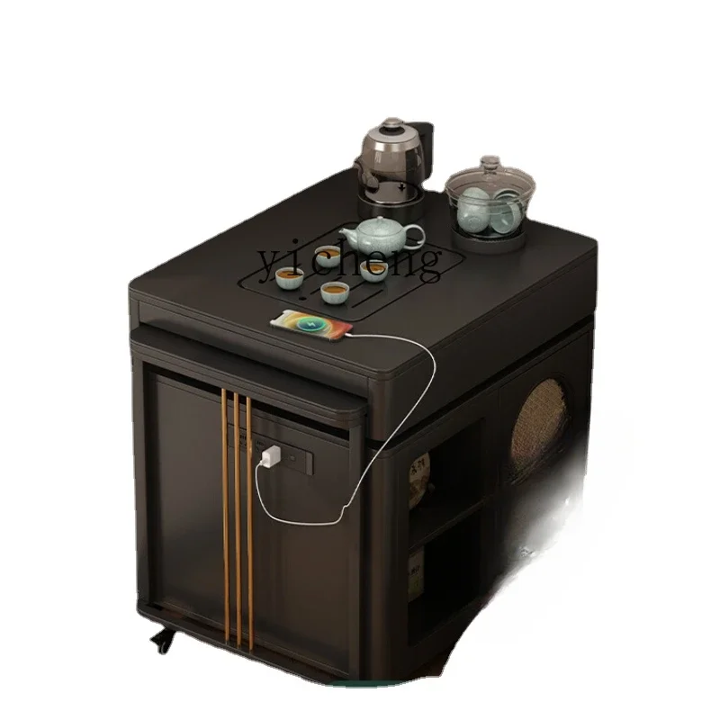 

Small Tea Table Retractable Mobile Tea Table Kettle Integrated Tea Cabinet Sofa