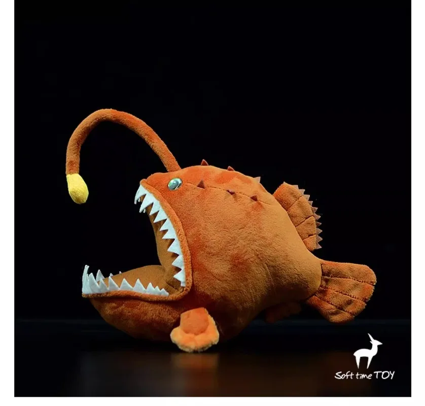 ZWY Original Realistic Anglerfish Plush Toy Unique Deep Sea Creature Stuffed Animal Lifelike Marine Life Collectible Gift