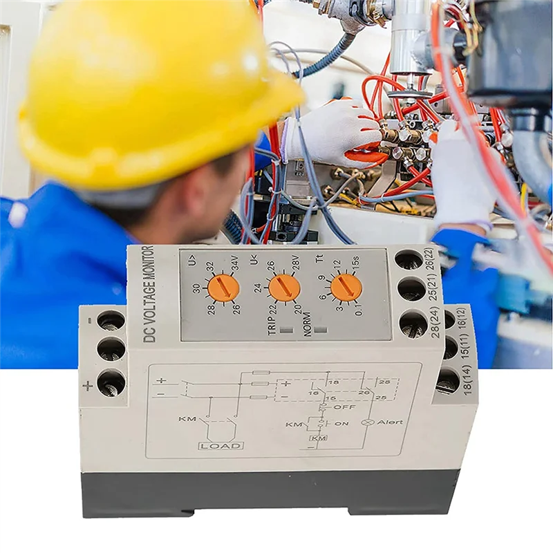 ABNH Overvoltage Undervoltage Protector Voltage Monitoring Relay Undervoltage Protector DC Protection Relay DC24V