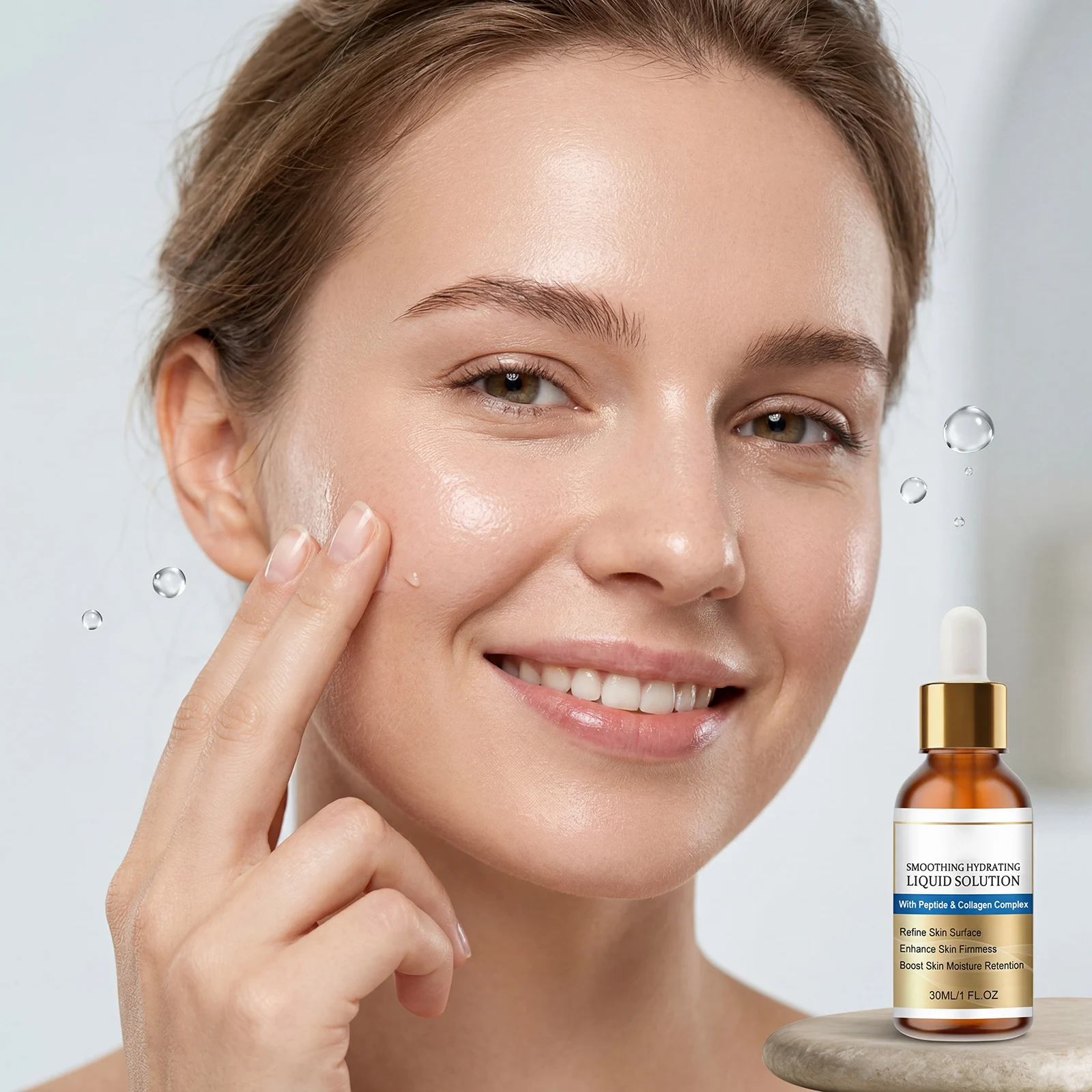 Smoothing Hydrating SerumMoisturizes facial skin, refreshes and softens, boosts natural healthy radiance for daily skincare.