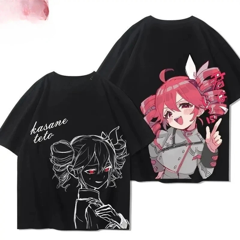 Kasane Teto Oversized Unisex T Shirt Streetwear Cotton New Retro Short Sleeves Graphic Print T-Shirt Women Men Harajuku Classic