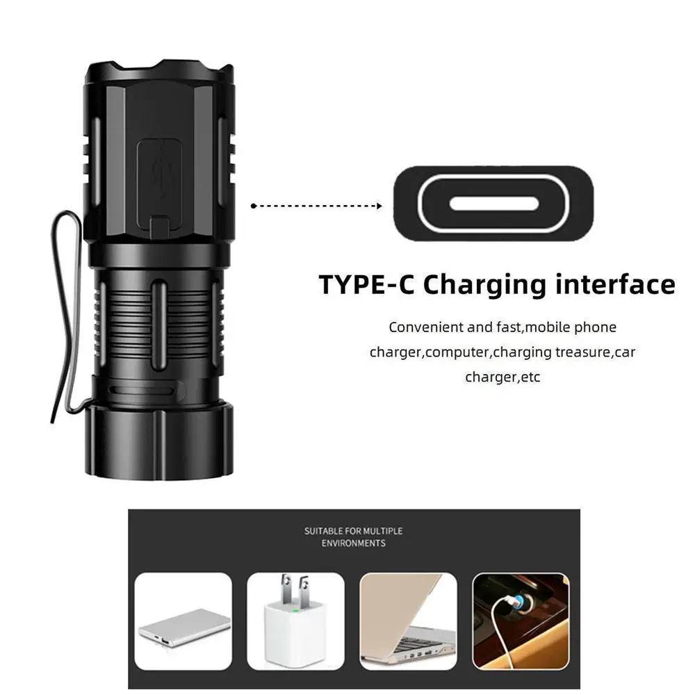 6500 K 3x Led Mini Palm Kleine Taschenlampe USB Aufladbare Tragbare Magnet Taschenlampe Outdoor Wandern Camping Hause Arbeit Auto Repai 16340 – Detail 7