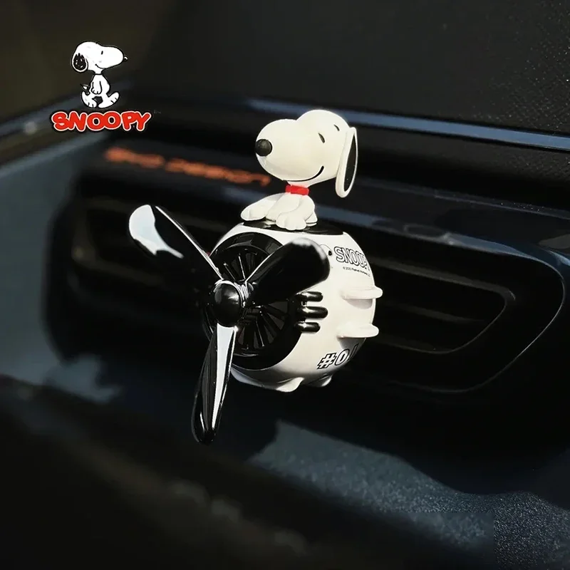 Cute Snoopy Anime Car Air Freshener Aromatherapy Fragrance Piece Car Air Outlet Decoration Perfume Clip Decor Accessories - view 3