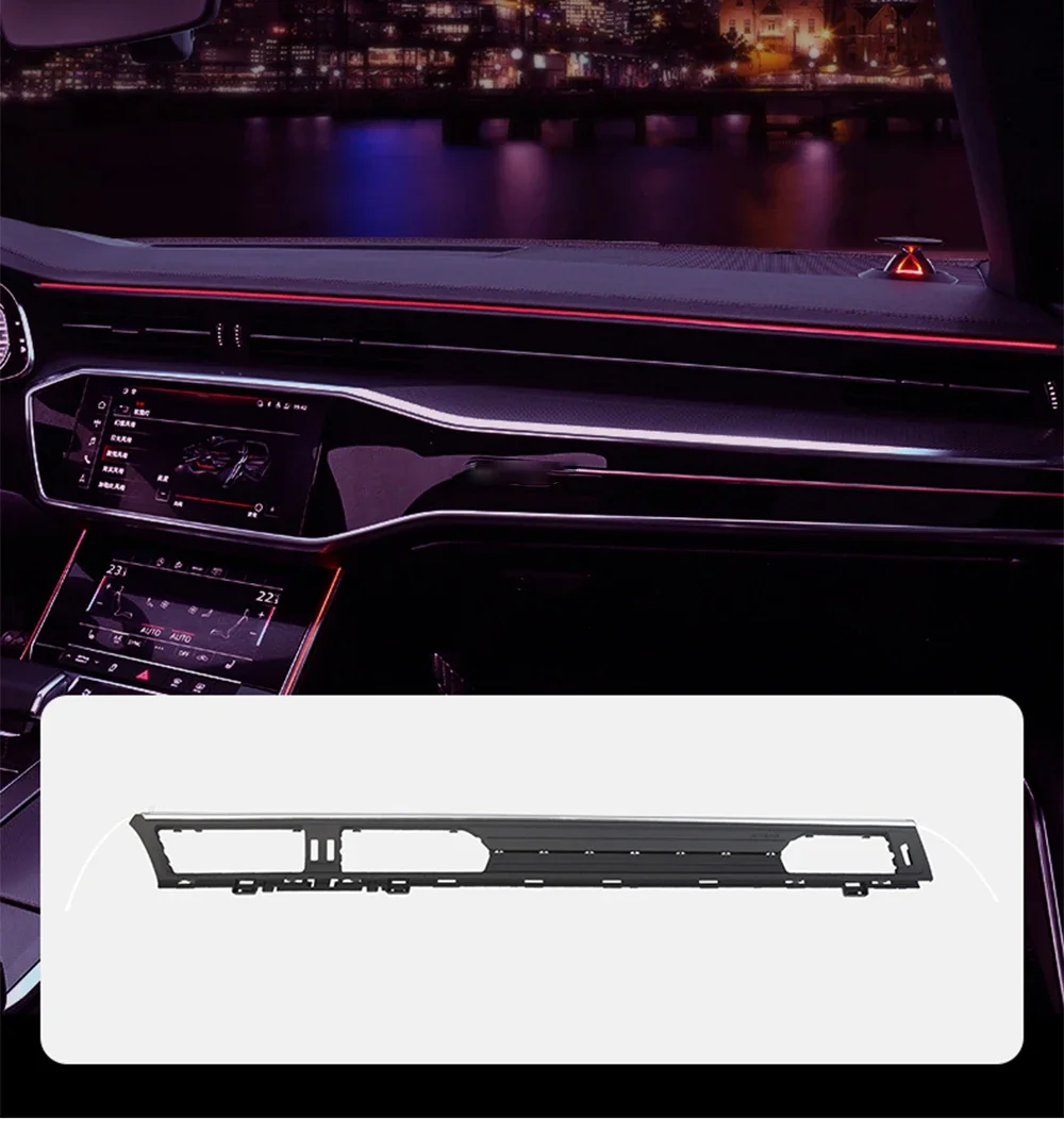 

For Audi A6 A7 C8 2019-2023 Car dashboard strip trim panel air-conditioning outlet trim panel 30 colors ambient light